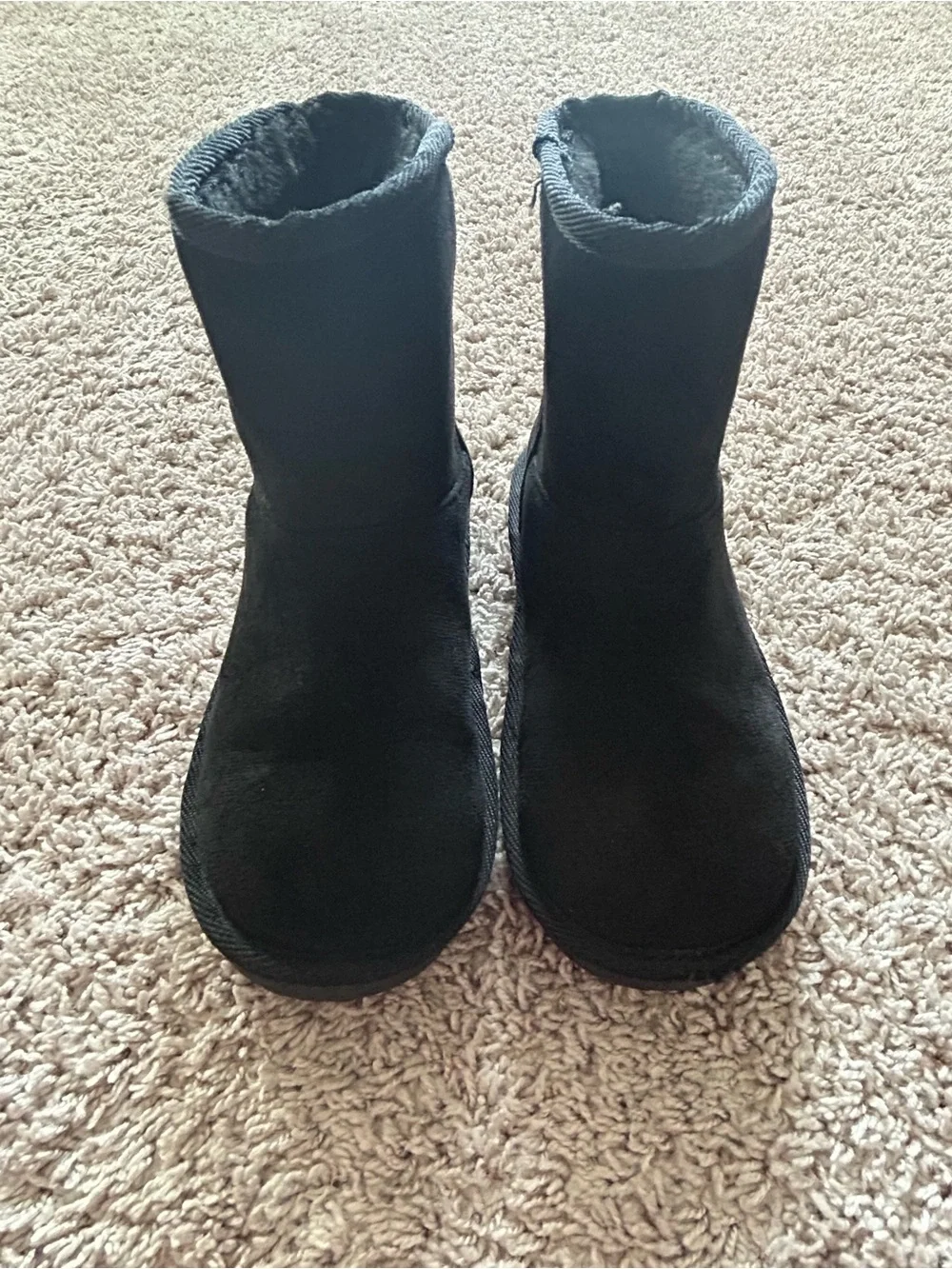 The Children's Place Black Plush-Lined Kids Pull-On Boots